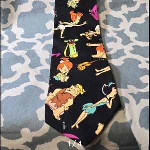 VINTAGE 1990's Ralph Marlin Flintstones neck tie